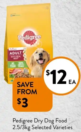 Foodworks Pedigree Dry Dog Food offer