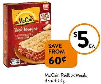 Foodworks McCain Redbox Meals offer