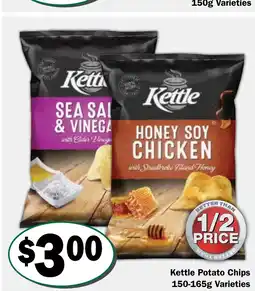 Friendly Grocer Kettle Potato Chips Varieties offer