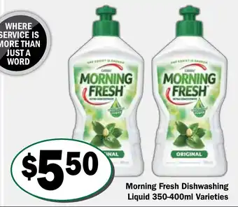 Friendly Grocer Morning Fresh Dishwashing Liquid Varieties offer