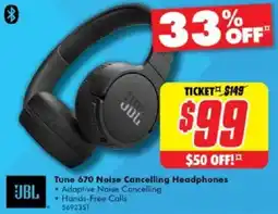 The Good Guys Tune 670 Noise Cancelling Headphones offer