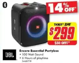 The Good Guys Encore Essential Partybox offer