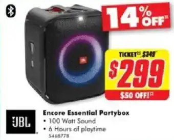 The Good Guys Encore Essential Partybox offer