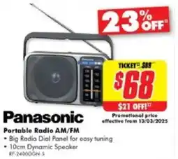 The Good Guys Portable Radio AM/FM offer