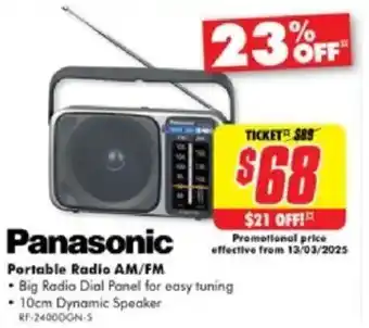 The Good Guys Portable Radio AM/FM offer