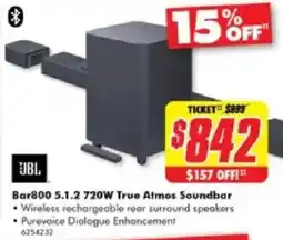 The Good Guys Bar800 5.1.2 720W True Atmos Soundbar offer