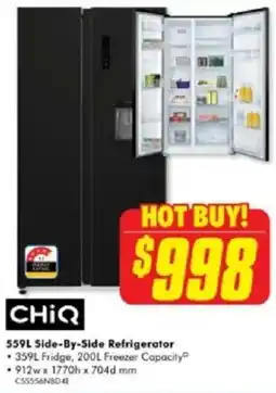 The Good Guys 559L Side-By-Side Refrigerator offer