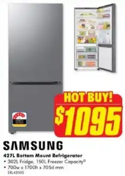 The Good Guys 427L Bottom Mount Refrigerator offer