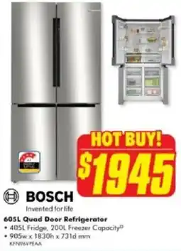 The Good Guys 605L Quad Door Refrigerator offer