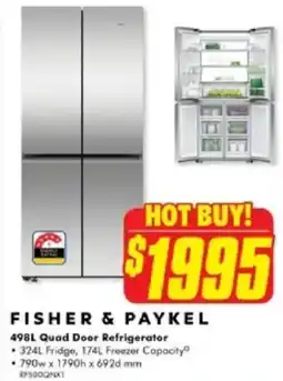 The Good Guys 498L Quad Door Refrigerator offer