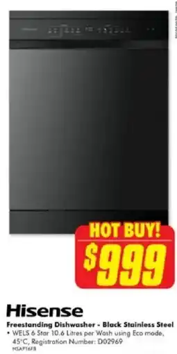 The Good Guys Freestanding Dishwasher - Black Stainless Steel offer