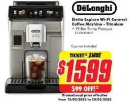 The Good Guys Eletta Explore Wi-Fi Connect Coffee Machine - Titanium offer