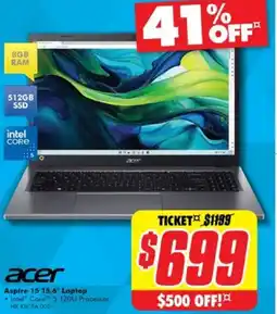 The Good Guys Aspire 15 15.6" Laptop offer