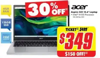 The Good Guys Aspire GO 15.6" Laptop offer