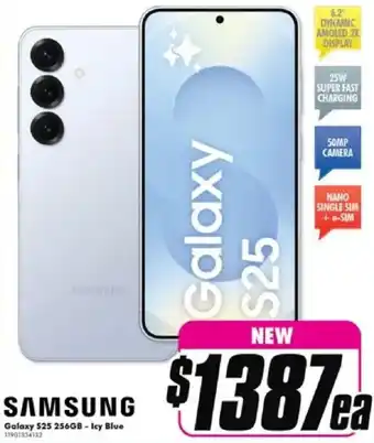 The Good Guys Galaxy S25 256GB - Icy Blue offer