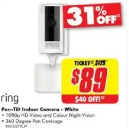 The Good Guys Pan-Tilt Indoor Camera - White offer