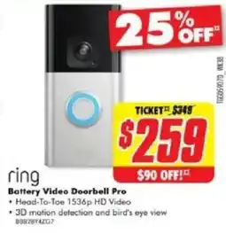 The Good Guys Battery Video Doorbell Pro offer