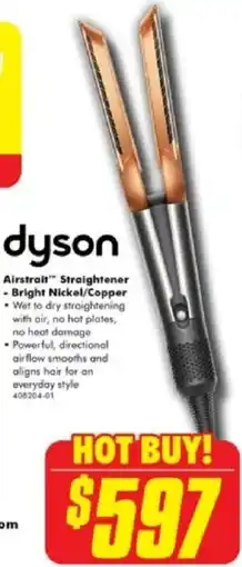 The Good Guys Airstrait Straightener - Bright Nickel/Copper offer