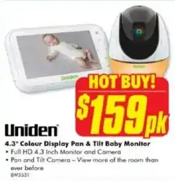 The Good Guys 4.3" Colour Display Pan & Tilt Baby Monitor offer