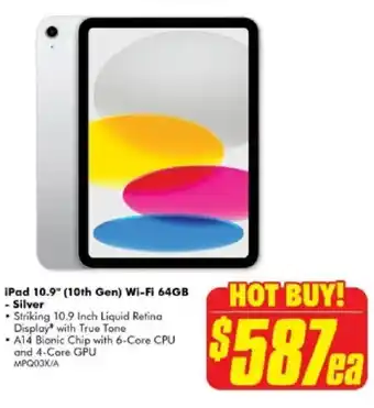 The Good Guys iPad 10.9" (10th Gen) Wi-Fi 64GB offer