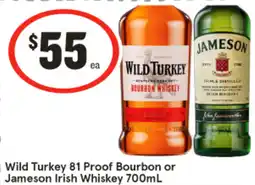 IGA Liquor Wild Turkey 81 Proof Bourbon or Jameson Irish Whiskey offer