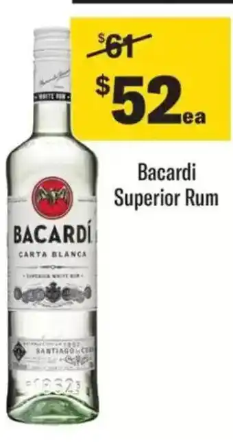 Liquorland Bacardi Superior Rum offer