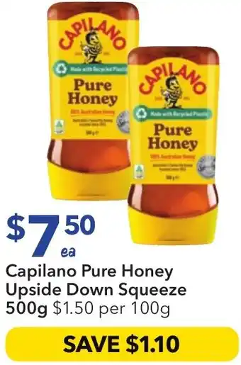 Ritchies Capilano Pure Honey Upside Down Squeeze offer