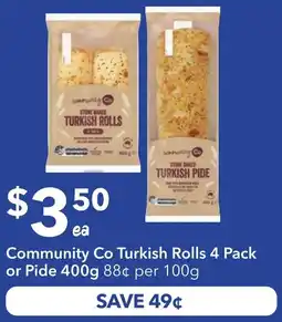 Ritchies Community Co Turkish Rolls or Pide offer