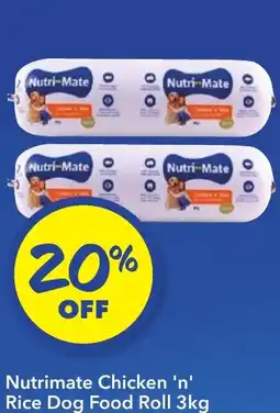 Ritchies Nutrimate Chicken 'n' Rice Dog Food Roll offer