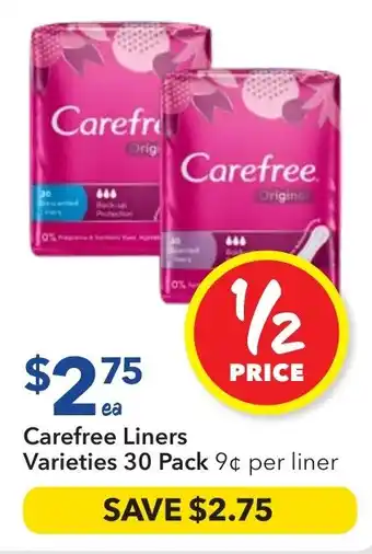 Ritchies Carefree Liners Varieties offer