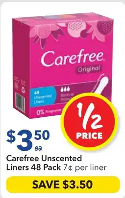 Ritchies Carefree Unscented Liners offer