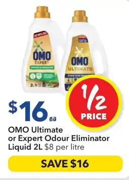 Ritchies OMO Ultimate or Expert Odour Eliminator Liquid offer