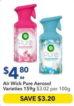 Ritchies Air Wick Pure Aerosol Varieties offer