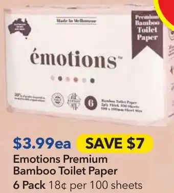 Ritchies Toilet Paper Emotions Premium Bamboo Toilet Paper offer