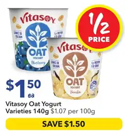 Ritchies Vitasoy Oat Yogurt Varieties offer