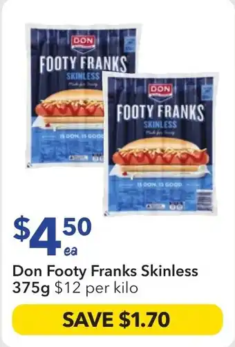 Ritchies Don Footy Franks Skinless offer