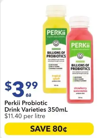 Ritchies Perkii Probiotic Drink Varieties offer