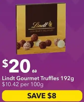 Ritchies Lindt Gourmet Truffles offer