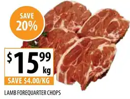 Supabarn LAMB FOREQUARTER CHOPS offer