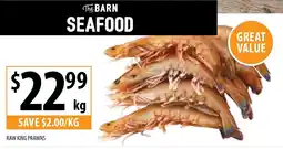 Supabarn Raw king prawns offer