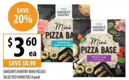 Supabarn Simson's pantry mini pizzas offer