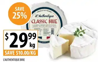 Supabarn L'authentique brie offer