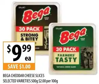 Supabarn Bega cheddar cheese slices offer