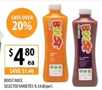 Supabarn BOOST JUICE offer