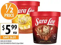 Supabarn SARA LEE ICE CREAM offer