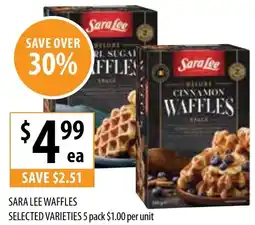 Supabarn SARA LEE WAFFLES offer