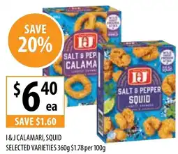 Supabarn I&J CALAMARI, SQUID offer