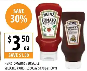 Supabarn HEINZ TOMATO & BBQ SAUCE offer