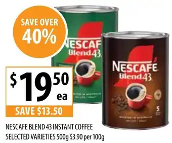 Supabarn NESCAFE BLEND 43 INSTANT COFFEE offer