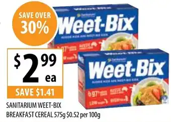 Supabarn SANITARIUM WEET-BIX BREAKFAST CEREAL offer